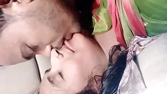 Indian Bhabhi Fucking from Dever While Alon at home.